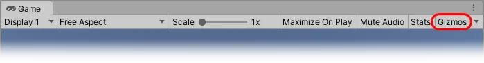Game view window gizmos button